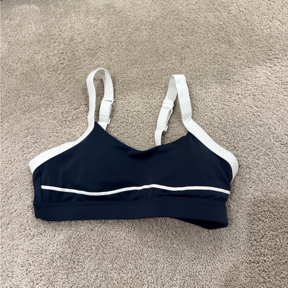 PARAGON reluna Navy and White Sports Bra